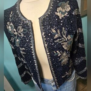 Exquisitely Embellished Zara Limited Edition Velvet Jacket